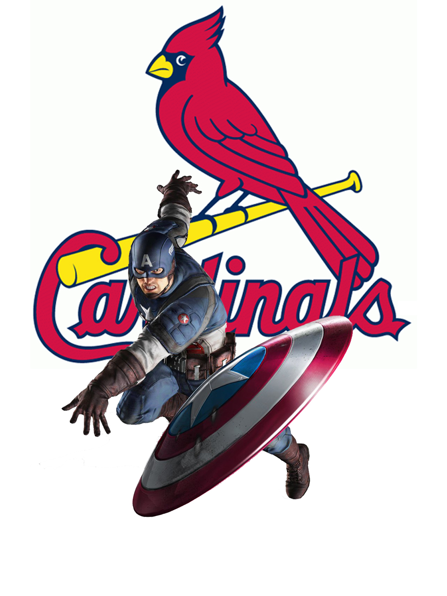 St. Louis Cardinals Captain America Logo vinyl decal